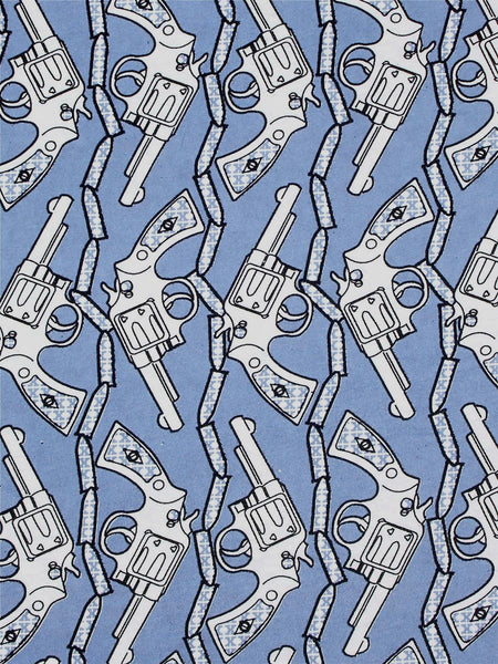 pyjama protocol Guns light blue pattern