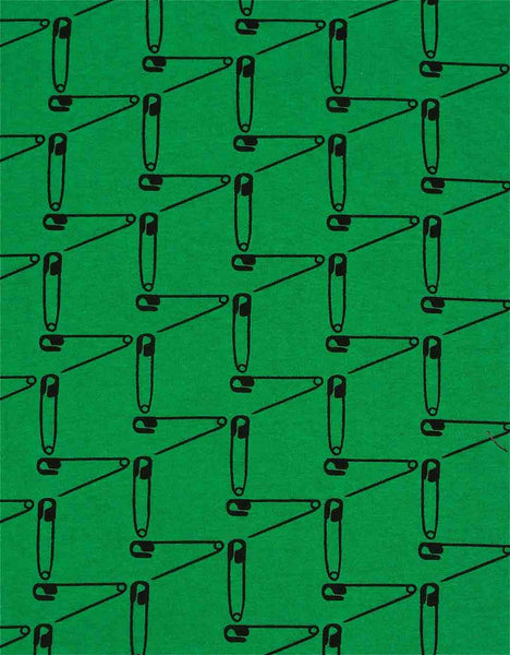 Pyjama Protocol Safety Pins Green pattern