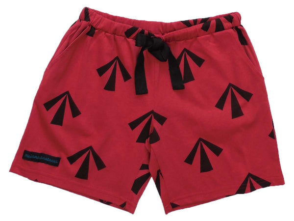 ladies' women's sleep shorts Convict Arrow pattern red